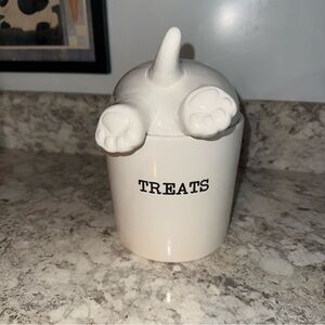 Mud Pie ceramic dog treat canister
